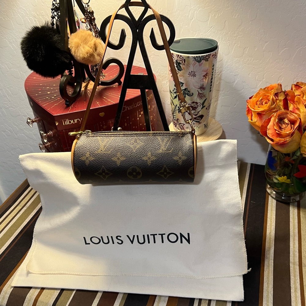 Louis Vuitton Brown Monogram Mini Papillon Shoulder Bag w LV dust bag and COA - Picture 2 of 16